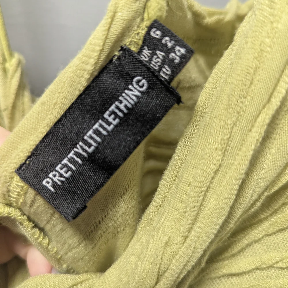 PrettyLittleThing Lime Asymmetrical Dress - Picture 6 of 6